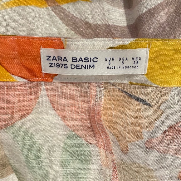 Zara Floral Print Linen Dress - Picture 8 of 8